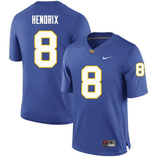 Men #8 Dewayne Hendrix Pittsburgh Panthers College Football Jerseys Sale-Royal